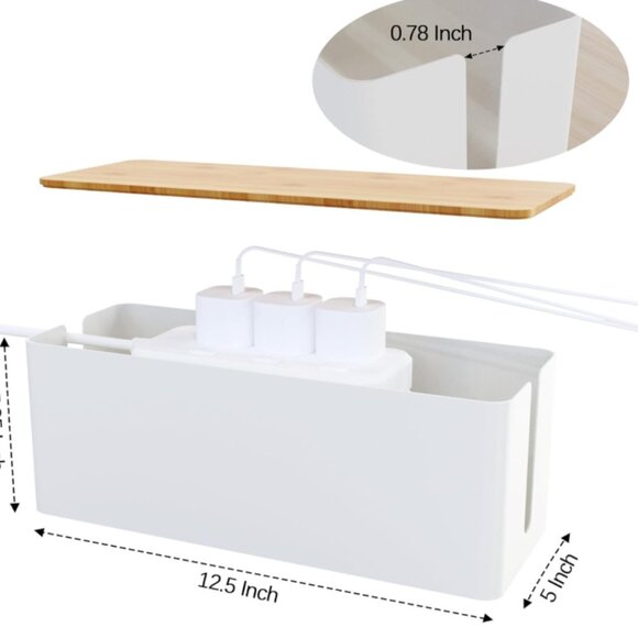 CABLE ORGANIZER HIDE BOX - LARGE FOR OFFICE, HOME - Picture 2 of 3